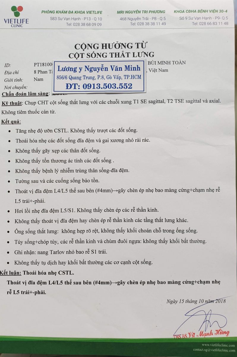 Bệnh thoát vị đĩa đệm